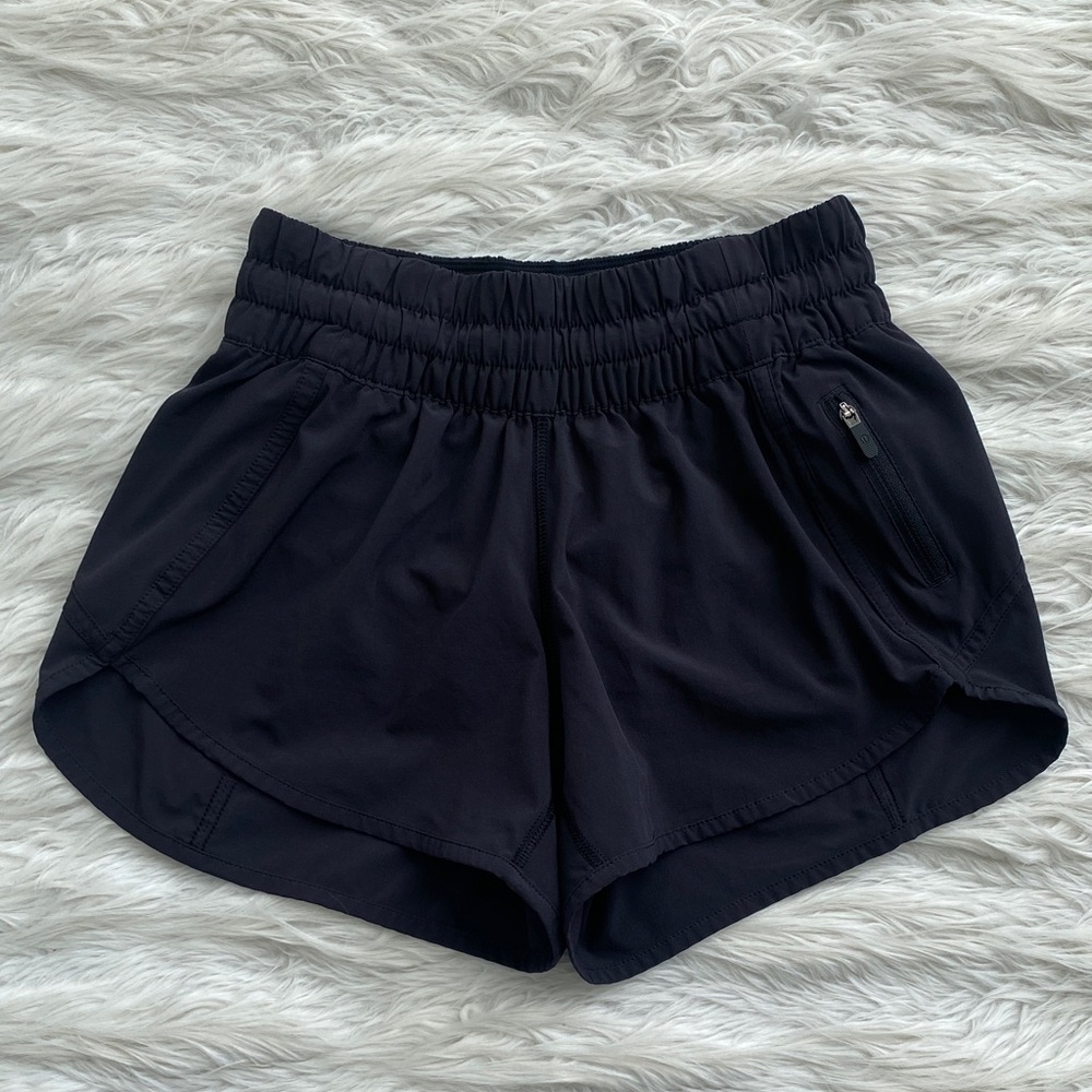 Lululemon | Black Tracker Short V *4”